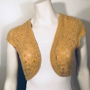 Yellow Sequin Shrug